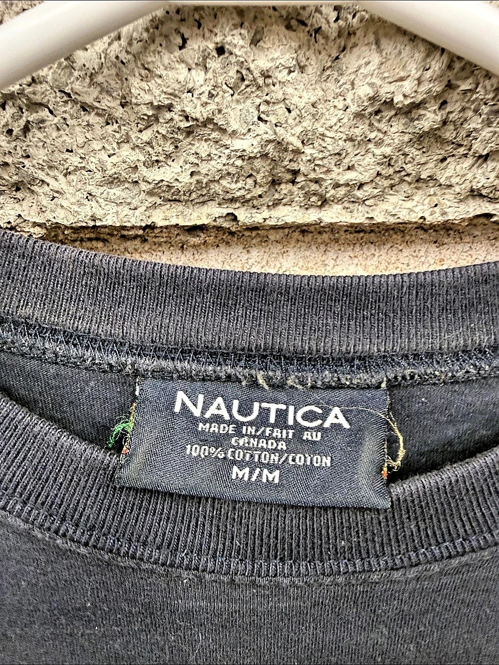 Vintage Nautica NS83 Sailing Logo T-Shirt Men’s Medium Made in Canada Navy Y2K - Picture 4 of 4